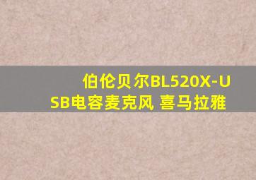 伯伦贝尔BL520X-USB电容麦克风 喜马拉雅